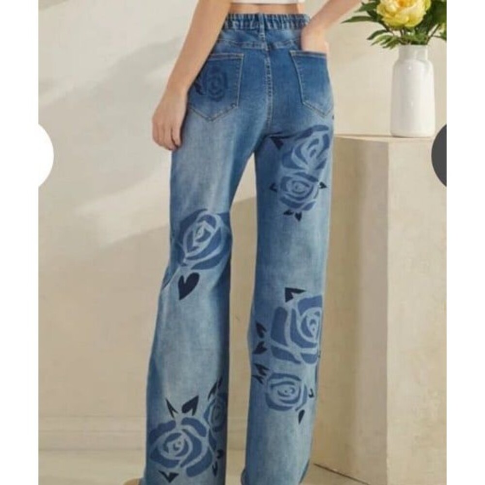 OLI & HALI jeans OH! jeans Oli and Hali OLI HALI jeans floral OLI&hali 8/10 MED - Picture 2 of 12